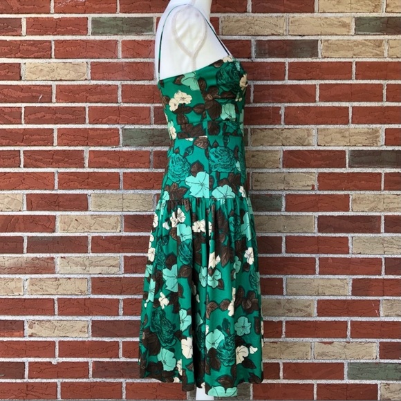 🌷 Anthropologie Moulinette Soeurs Floral Spaghetti Strap Drop Waist Dress 🧡 - Picture 3 of 5
